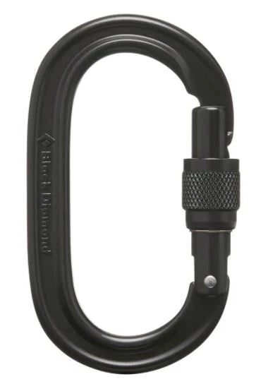 Trophyline Black Diamond Oval Keylock Screwgate Carabiner