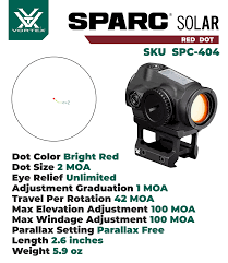SPARC® Solar Red Dot 2 MOA Dot Reticle