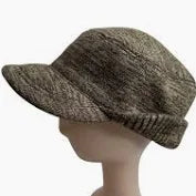 Men's Knit Cap Brown Tan‎ Marled Ribbed Beanie OSFA